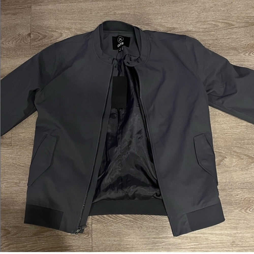 Cuts Clothing Charcoal Bomber Jacket